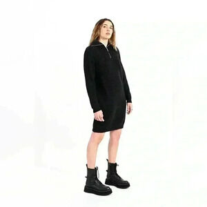 NWT lili sidonio black sweater dress small